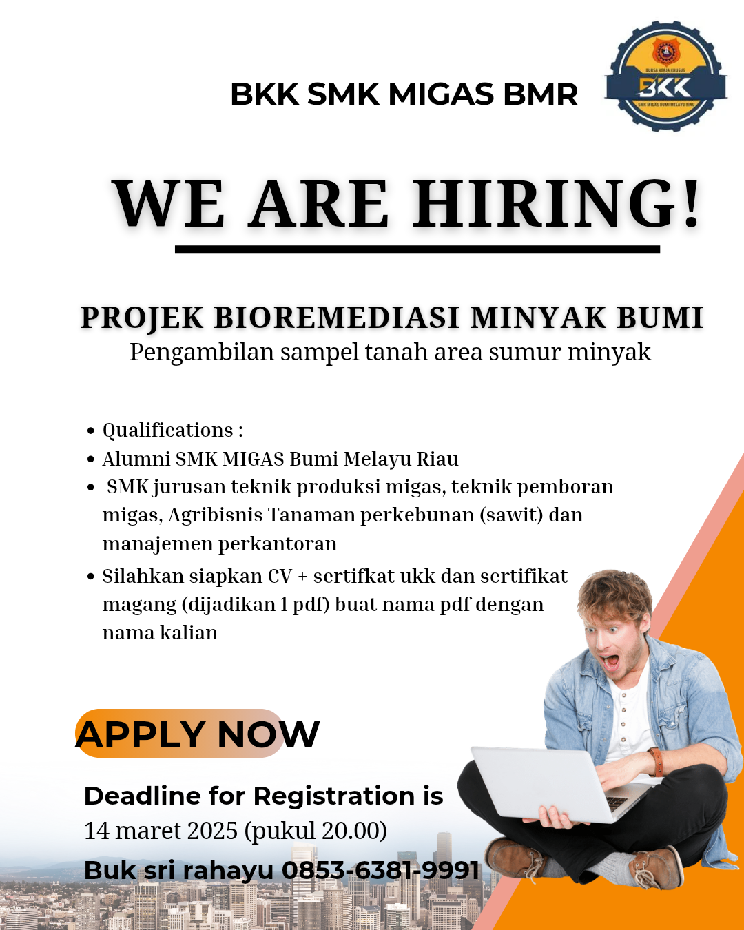 Dibutuhkan segera PROJECT BIOREMEDIASI MINYAK BUMI